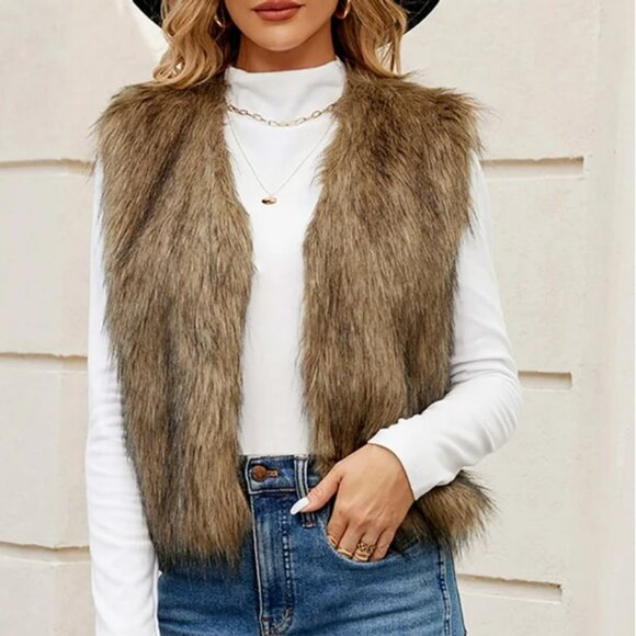 Faux Fur Vest - Size XS - Picture 1 of 10